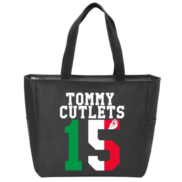 Ny Italian Hand Gesture Tommy Cutlets Football Zip Tote Bag