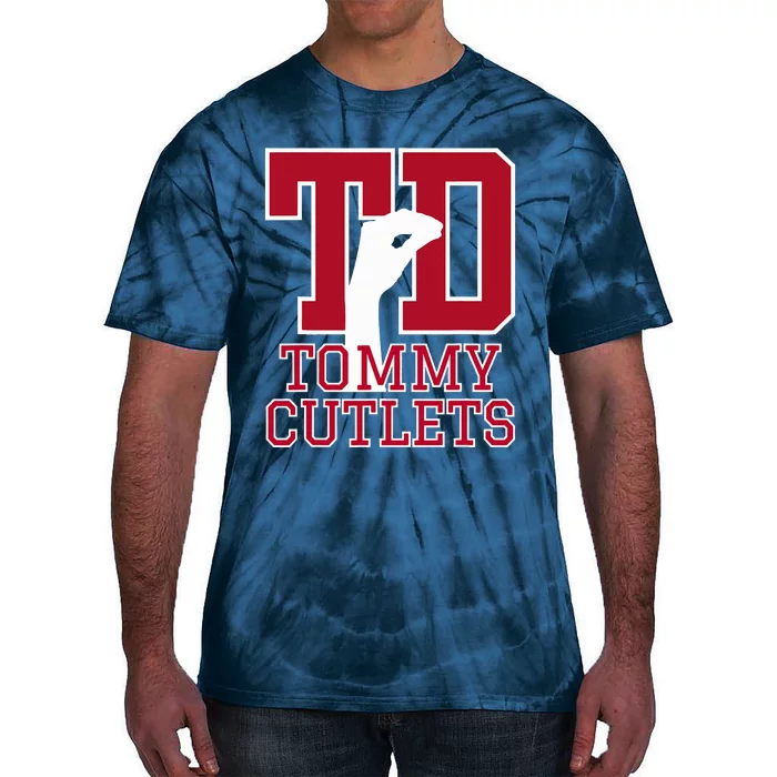 NY Italian Hand Gesture Tommy Cutlets Football Quarterback Tie-Dye T-Shirt