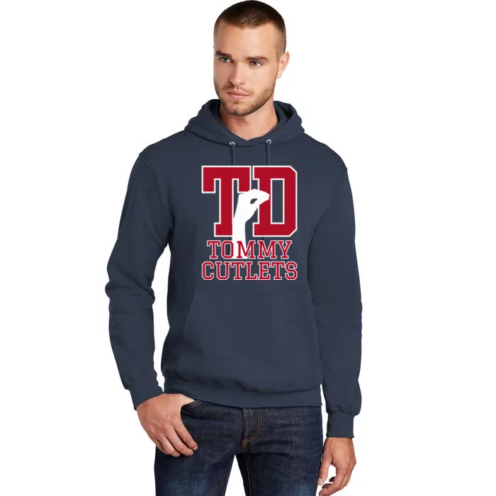 NY Italian Hand Gesture Tommy Cutlets Football Quarterback Tall Hoodie