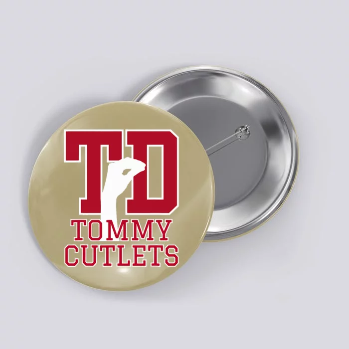 NY Italian Hand Gesture Tommy Cutlets Football Quarterback Button