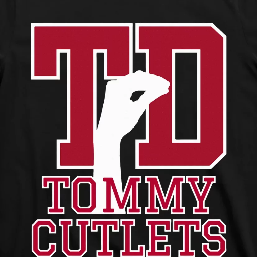 NY Italian Hand Gesture Tommy Cutlets Football Quarterback T-Shirt