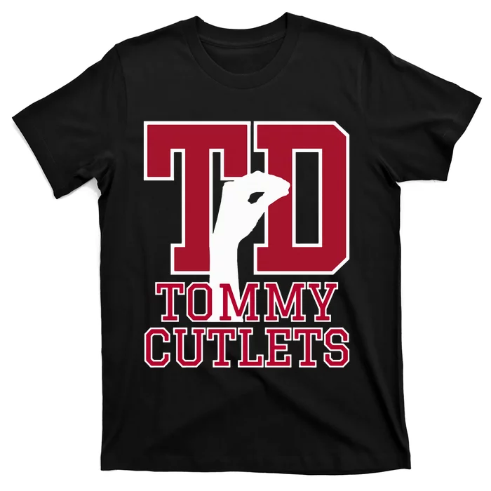 NY Italian Hand Gesture Tommy Cutlets Football Quarterback T-Shirt