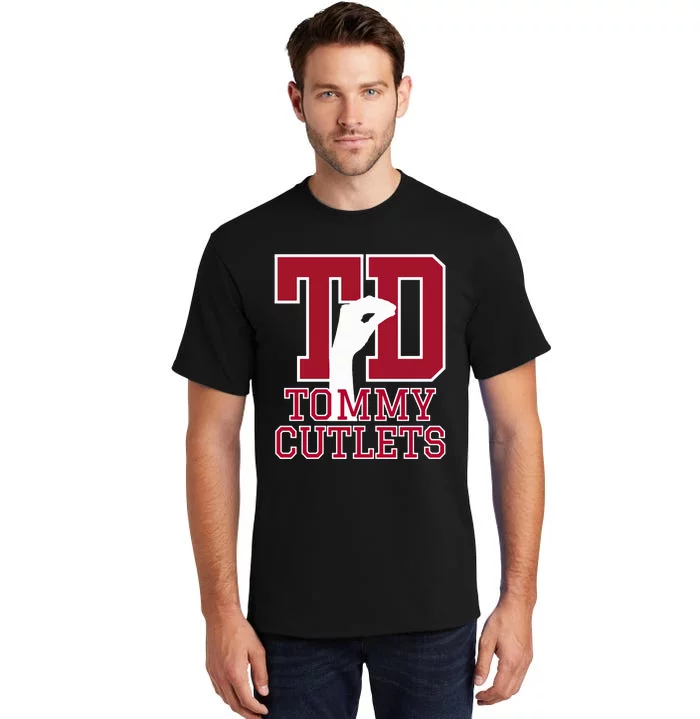 NY Italian Hand Gesture Tommy Cutlets Football Quarterback Tall T-Shirt