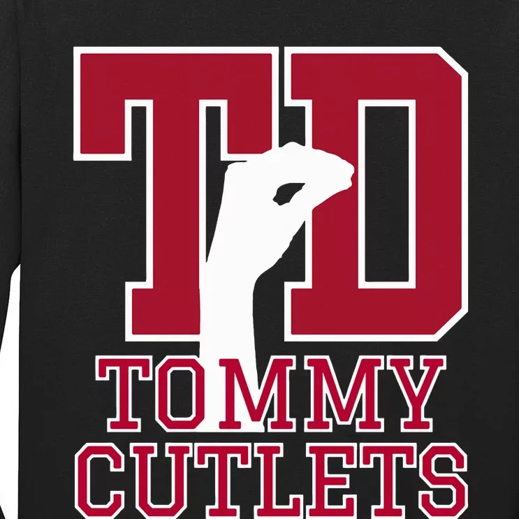 NY Italian Hand Gesture Tommy Cutlets Football Quarterback Tall Long Sleeve T-Shirt