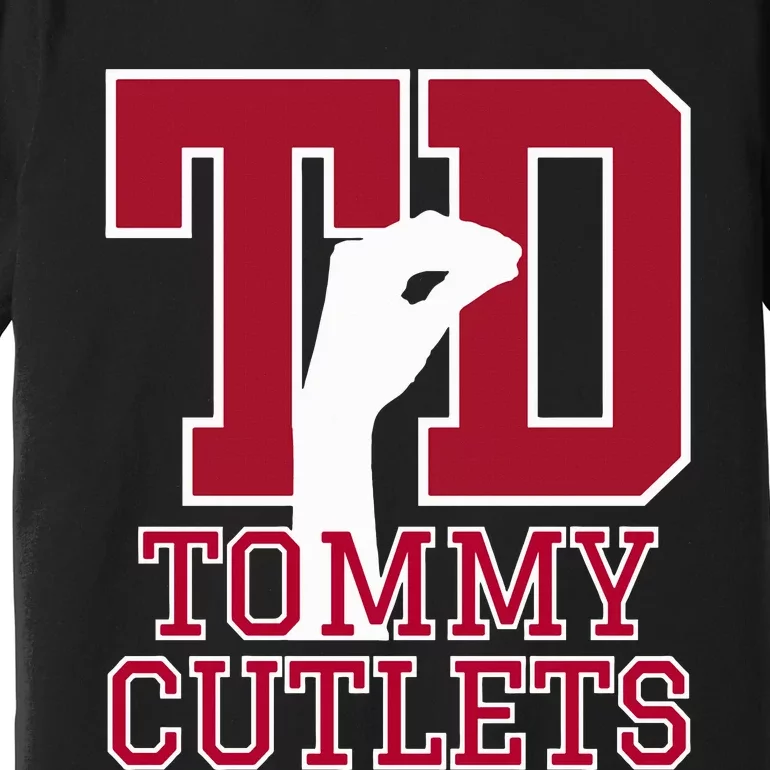 NY Italian Hand Gesture Tommy Cutlets Football Quarterback Premium T-Shirt