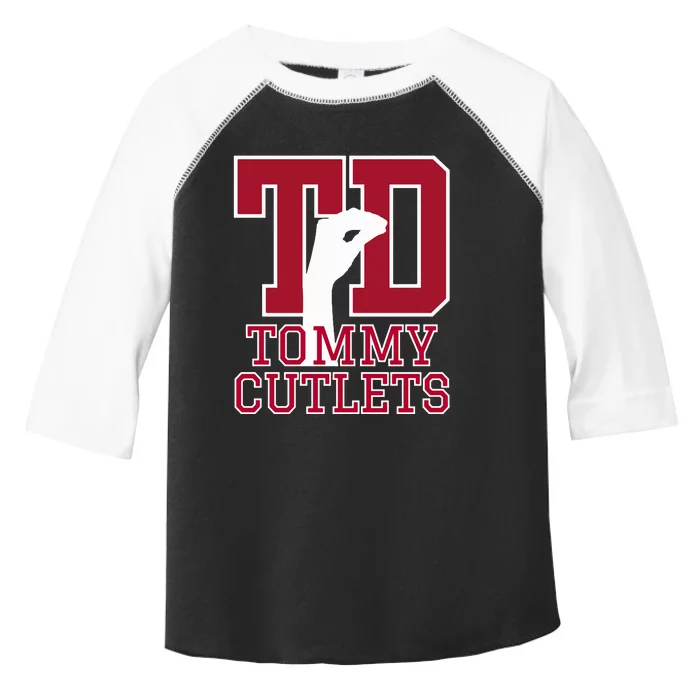 NY Italian Hand Gesture Tommy Cutlets Football Quarterback Toddler Fine Jersey T-Shirt