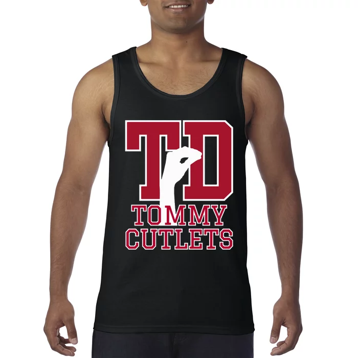 NY Italian Hand Gesture Tommy Cutlets Football Quarterback Tank Top