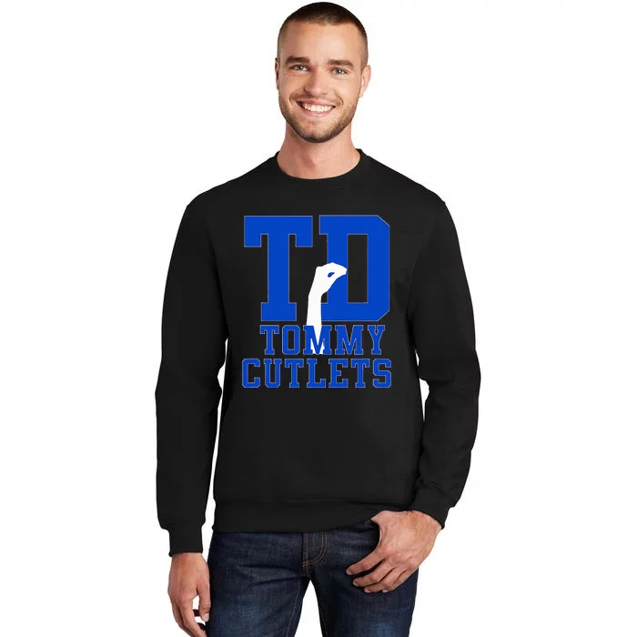 NY Italian Hand Gesture Tommy Cutlets Football Quarterback Sweatshirt