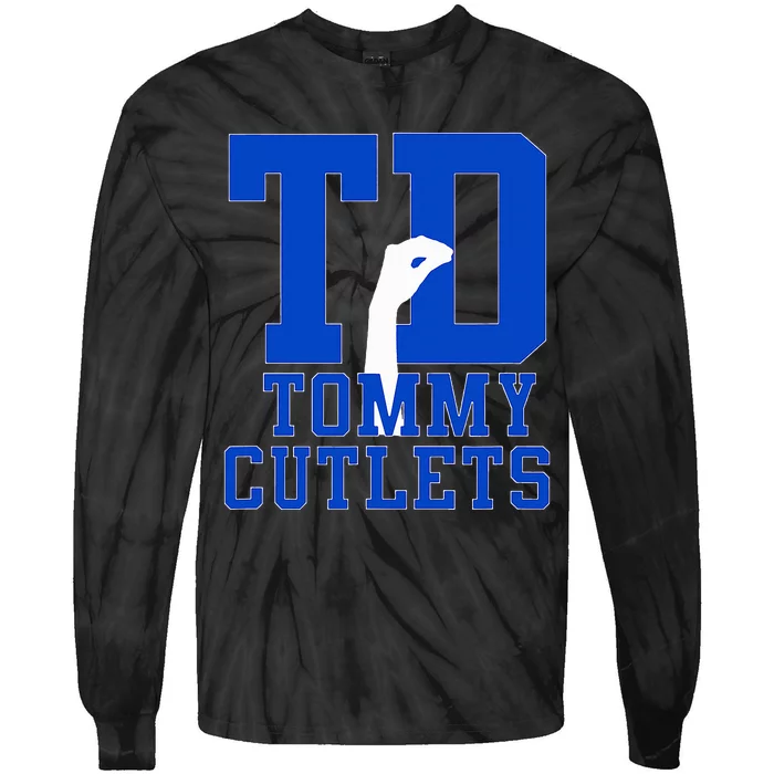 NY Italian Hand Gesture Tommy Cutlets Football Quarterback Tie-Dye Long Sleeve Shirt