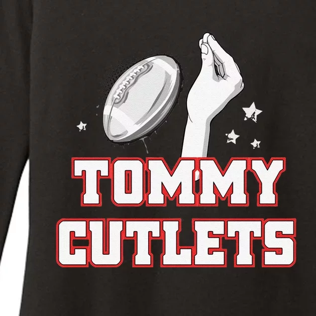 Ny Italian Hand Gesture Tommy Cutlets Football Quarterback Womens CVC Long Sleeve Shirt