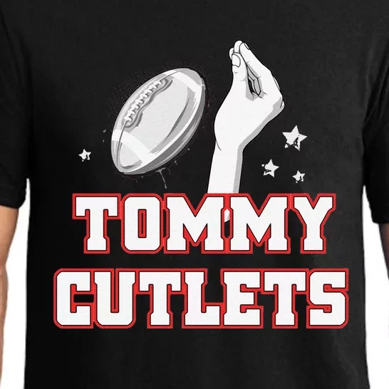 Ny Italian Hand Gesture Tommy Cutlets Football Quarterback Pajama Set