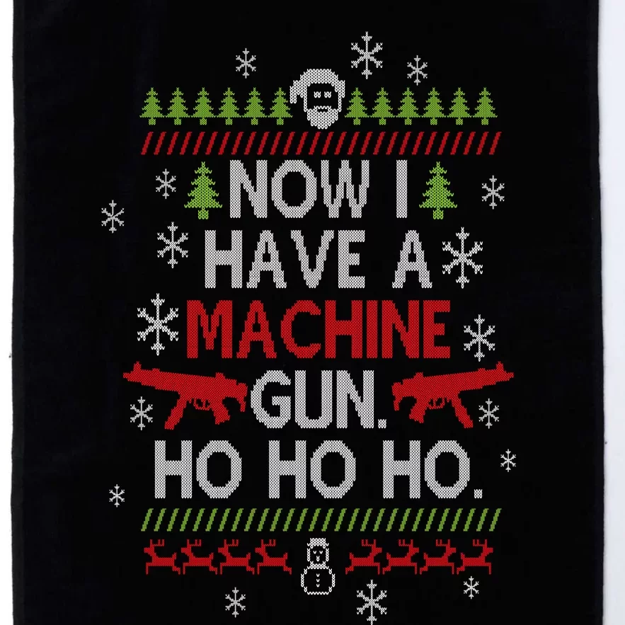 Now I Have A Machine Gun Ho Ho Ho Funny Christmas Platinum Collection Golf Towel