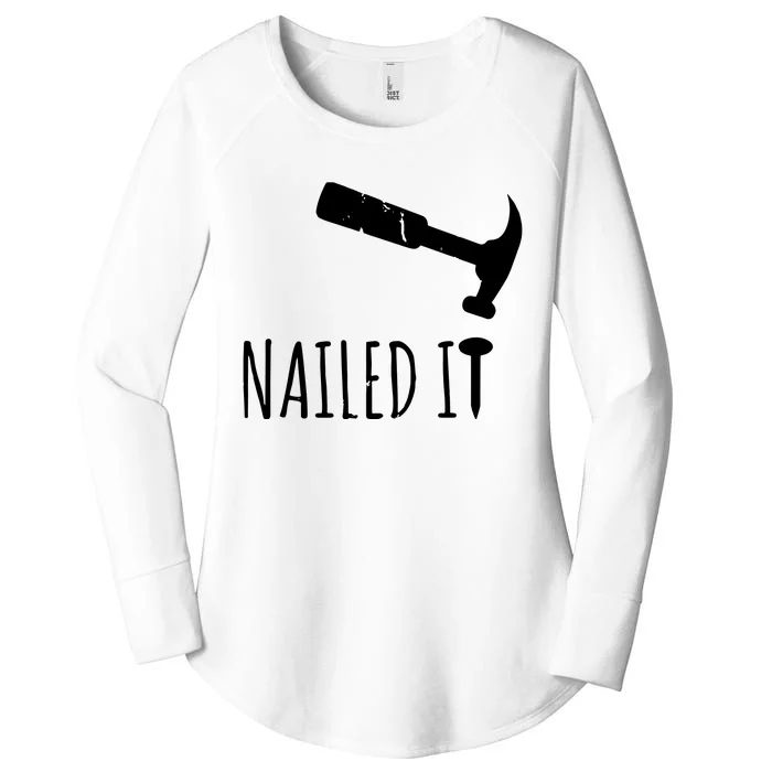 Nailed It Hammer And Nail Woodworking Carpentry Women's Perfect Tri Tunic Long Sleeve Shirt