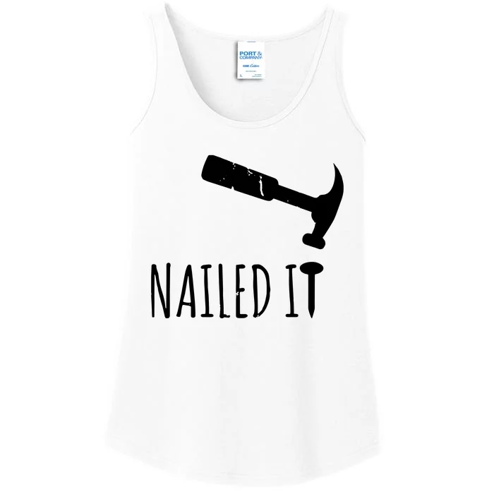 Nailed It Hammer And Nail Woodworking Carpentry Ladies Essential Tank