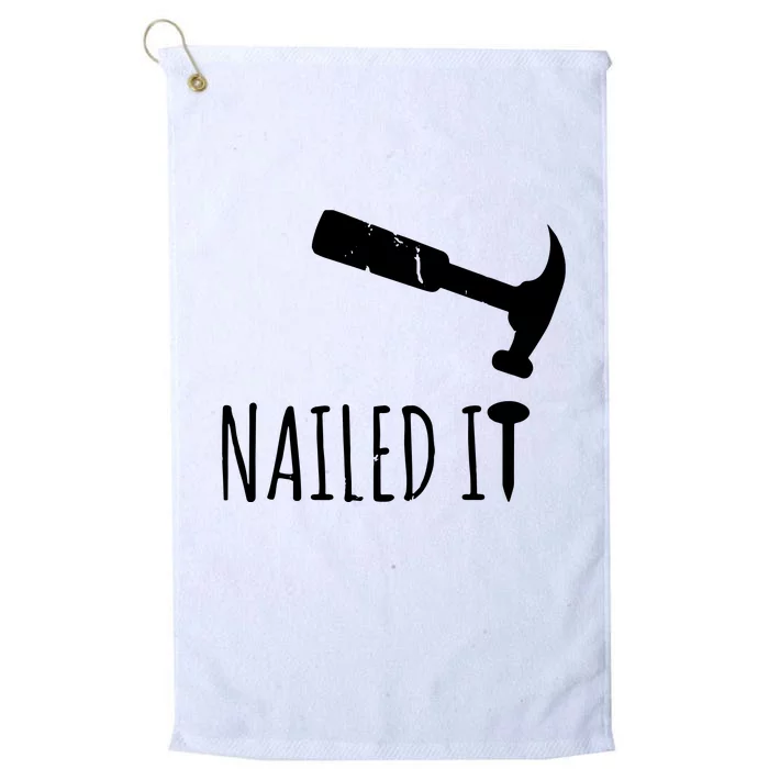 Nailed It Hammer And Nail Woodworking Carpentry Platinum Collection Golf Towel