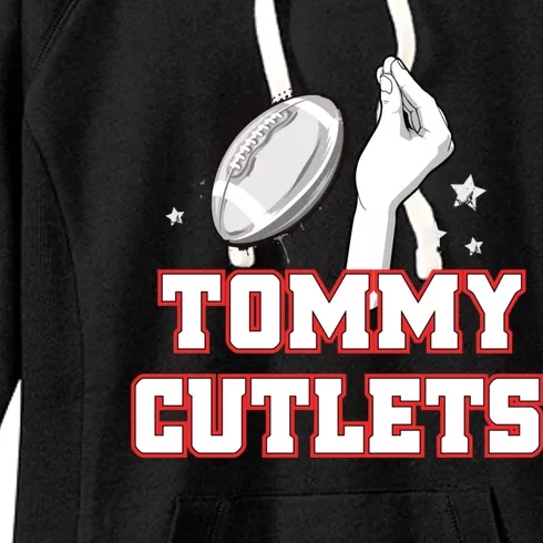 Ny Italian Hand Gesture Tommy Cutlets Football Quarterback Women's Fleece Hoodie