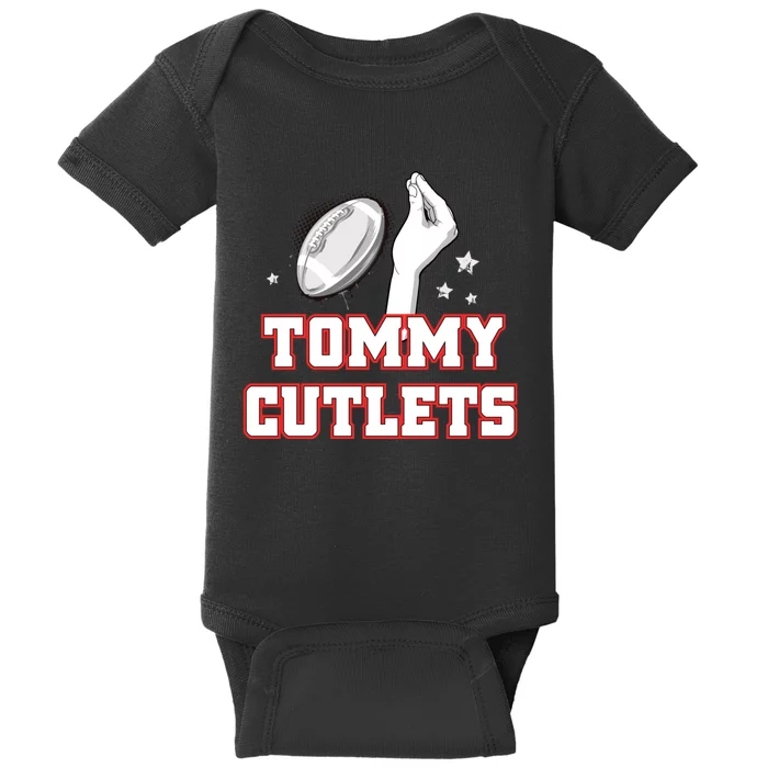 Ny Italian Hand Gesture Tommy Cutlets Football Quarterback Baby Bodysuit