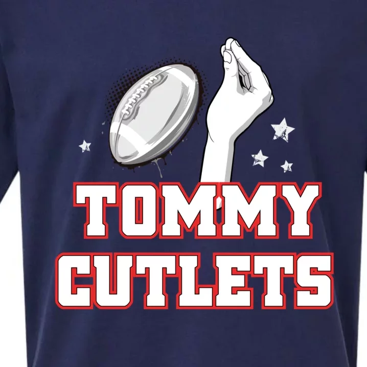 Ny Italian Hand Gesture Tommy Cutlets Football Quarterback Sueded Cloud Jersey T-Shirt