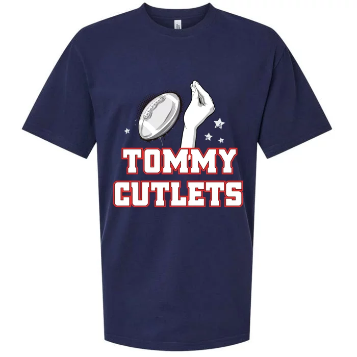 Ny Italian Hand Gesture Tommy Cutlets Football Quarterback Sueded Cloud Jersey T-Shirt