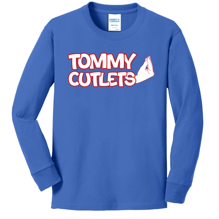 Ny Italian Hand Gesture Tommy Cutlets Football Quarterback Kids Long Sleeve Shirt