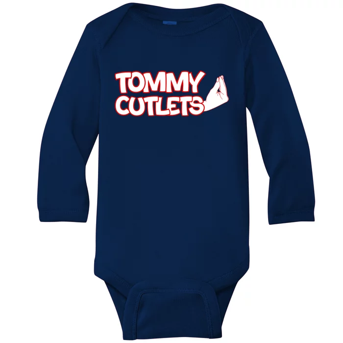 Ny Italian Hand Gesture Tommy Cutlets Football Quarterback Baby Long Sleeve Bodysuit