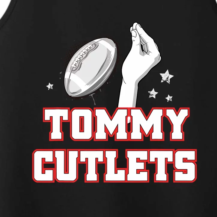 Ny Italian Hand Gesture Tommy Cutlets Football Quarterback Gift Design Performance Tank