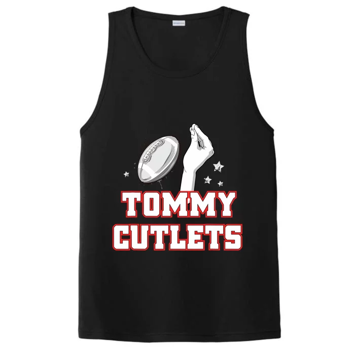 Ny Italian Hand Gesture Tommy Cutlets Football Quarterback Gift Design Performance Tank