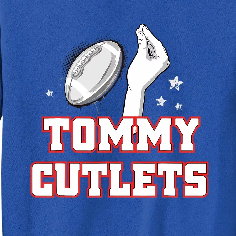 Ny Italian Hand Gesture Tommy Cutlets Football Quarterback Gift Design Tall Sweatshirt