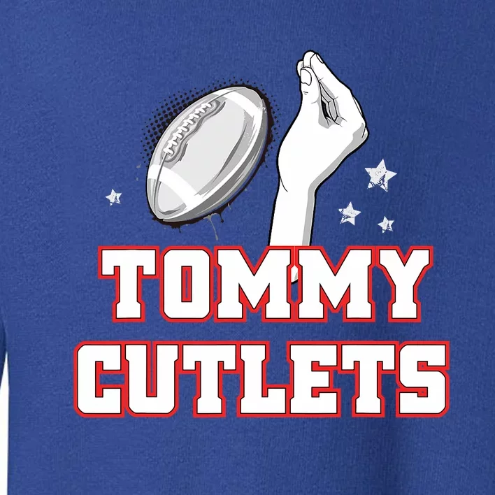 Ny Italian Hand Gesture Tommy Cutlets Football Quarterback Gift Design Toddler Sweatshirt