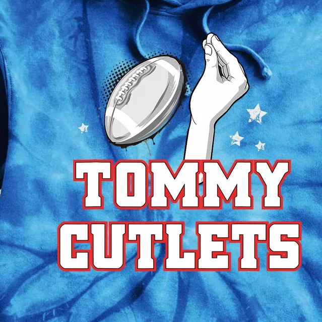 Ny Italian Hand Gesture Tommy Cutlets Football Quarterback Gift Design Tie Dye Hoodie