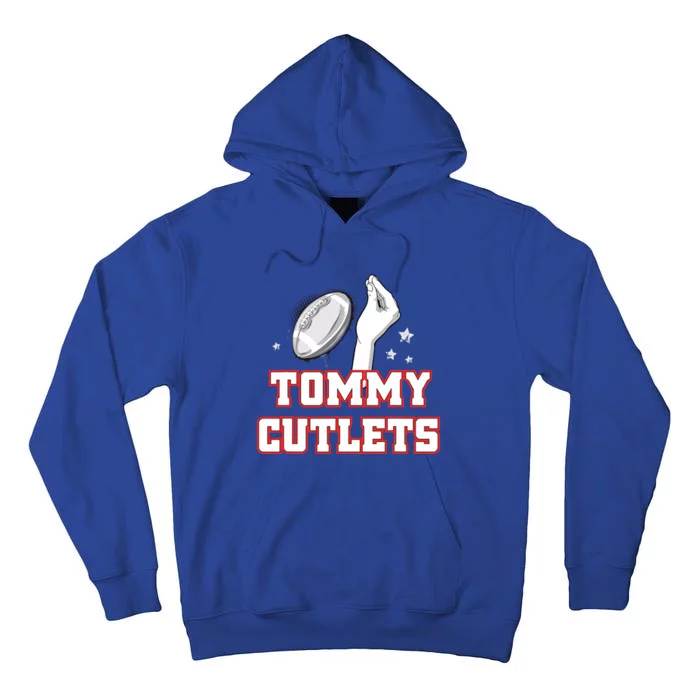 Ny Italian Hand Gesture Tommy Cutlets Football Quarterback Gift Design Tall Hoodie