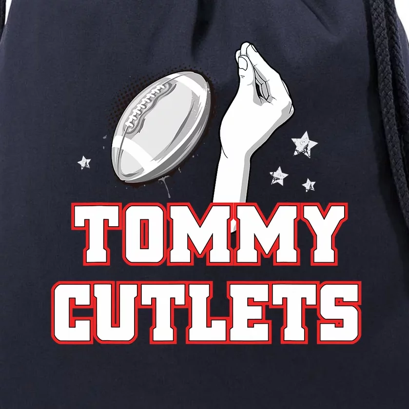 Ny Italian Hand Gesture Tommy Cutlets Football Quarterback Gift Design Drawstring Bag