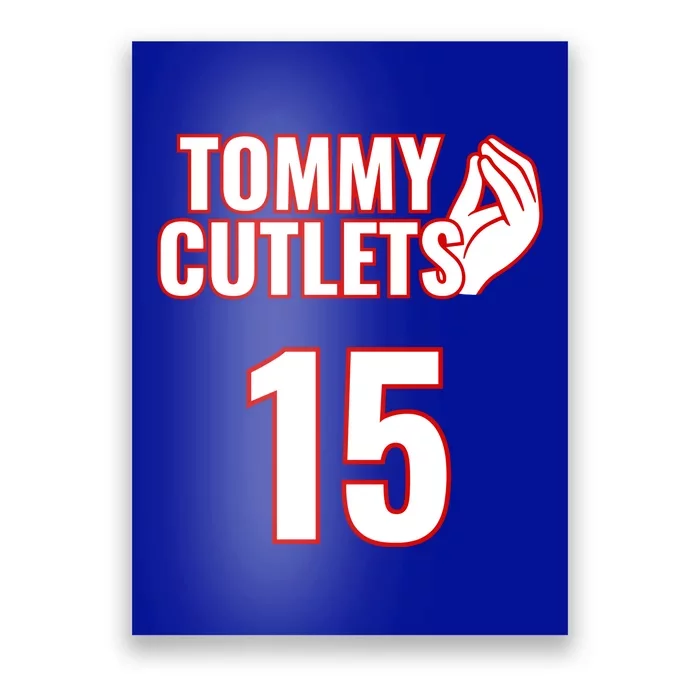 Ny Italian Hand Gesture Tommy Cutlets Football Quarterback Poster