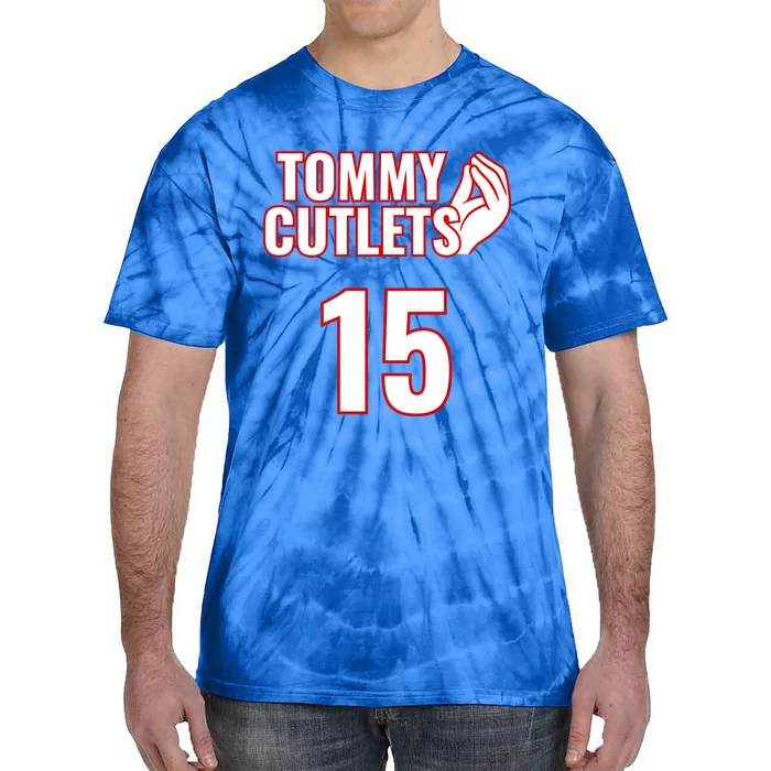 Ny Italian Hand Gesture Tommy Cutlets Football Quarterback Tie-Dye T-Shirt