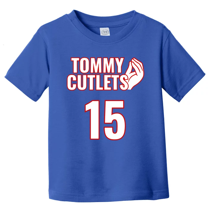 Ny Italian Hand Gesture Tommy Cutlets Football Quarterback Toddler T-Shirt