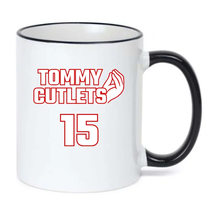 Ny Italian Hand Gesture Tommy Cutlets Football Quarterback Black Color Changing Mug