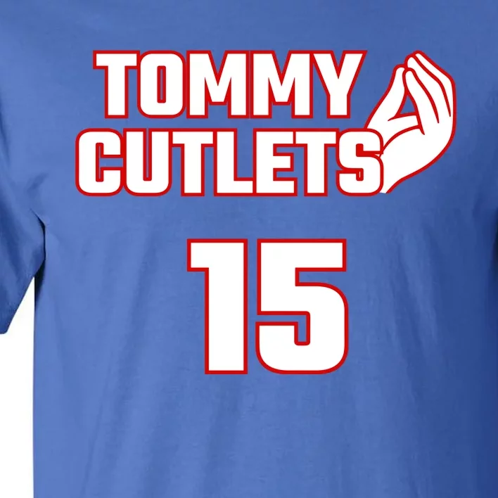 Ny Italian Hand Gesture Tommy Cutlets Football Quarterback Tall T-Shirt