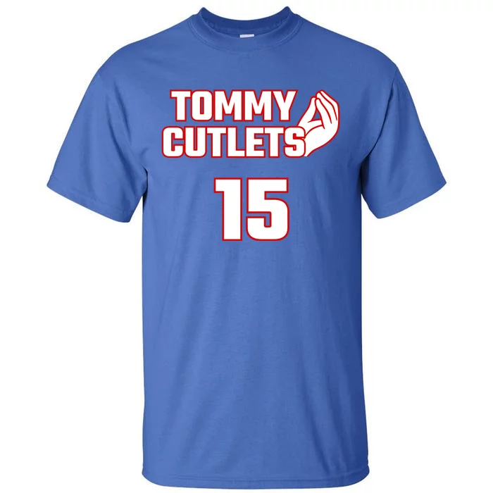 Ny Italian Hand Gesture Tommy Cutlets Football Quarterback Tall T-Shirt