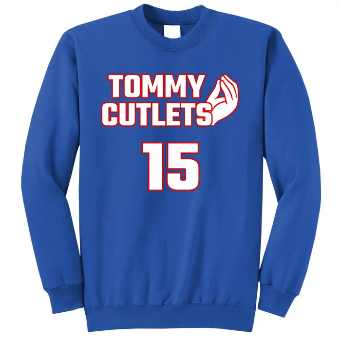 Ny Italian Hand Gesture Tommy Cutlets Football Quarterback Tall Sweatshirt