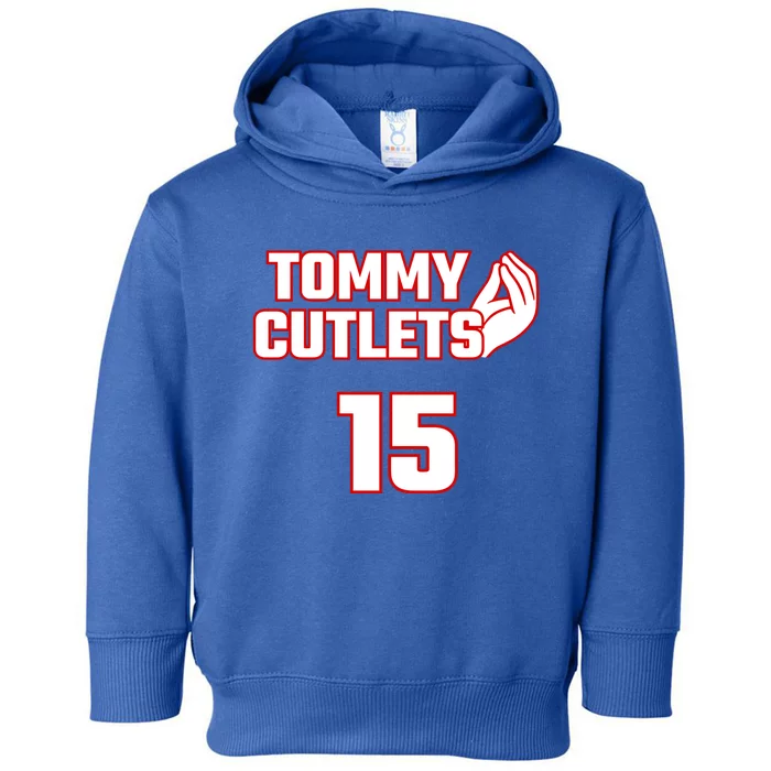 Ny Italian Hand Gesture Tommy Cutlets Football Quarterback Toddler Hoodie