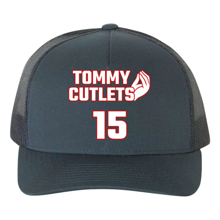 Ny Italian Hand Gesture Tommy Cutlets Football Quarterback Yupoong Adult 5-Panel Trucker Hat