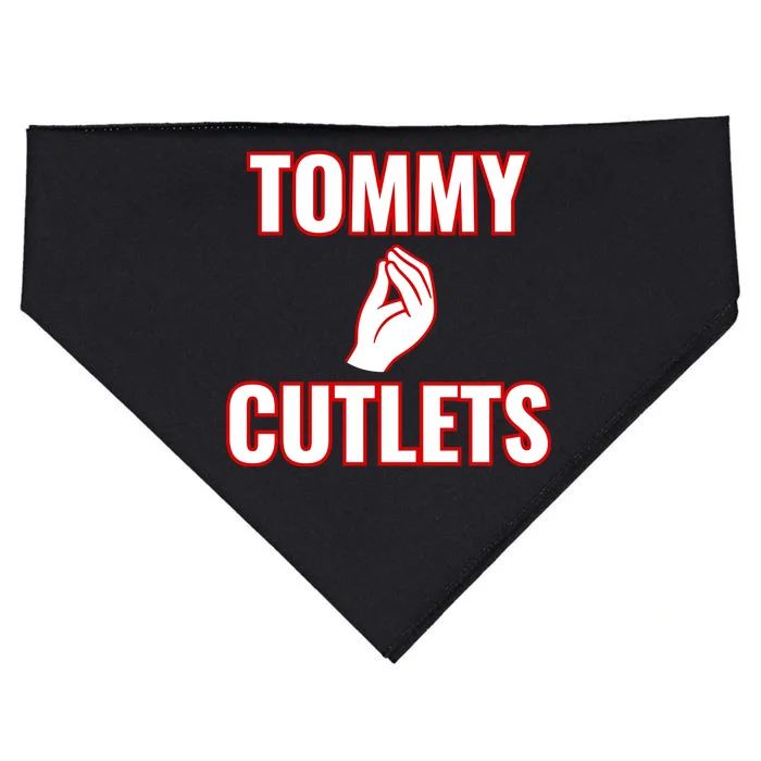 Ny Italian Hand Gesture Tommy Cutlets Football Quarterback USA-Made Doggie Bandana