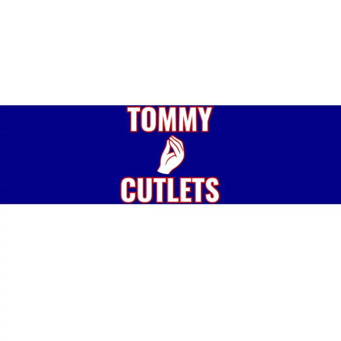 Ny Italian Hand Gesture Tommy Cutlets Football Quarterback Bumper Sticker