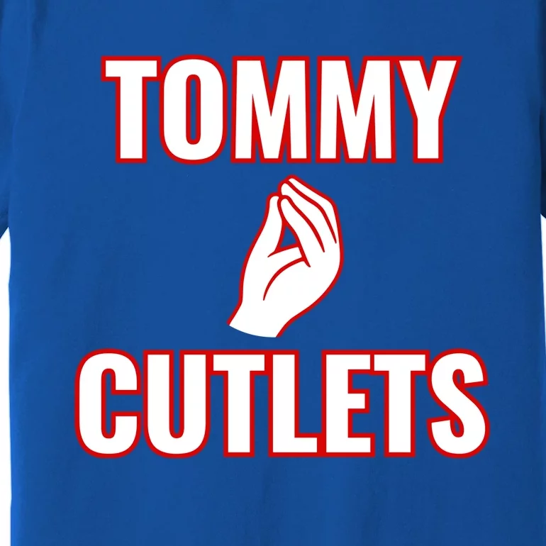 Ny Italian Hand Gesture Tommy Cutlets Football Quarterback Premium T-Shirt