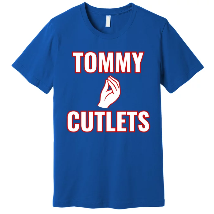 Ny Italian Hand Gesture Tommy Cutlets Football Quarterback Premium T-Shirt