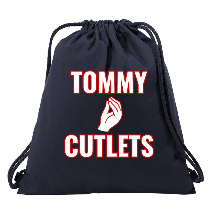 Ny Italian Hand Gesture Tommy Cutlets Football Quarterback Drawstring Bag