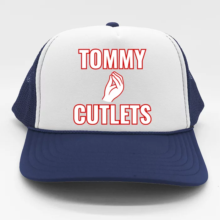 Ny Italian Hand Gesture Tommy Cutlets Football Quarterback Trucker Hat