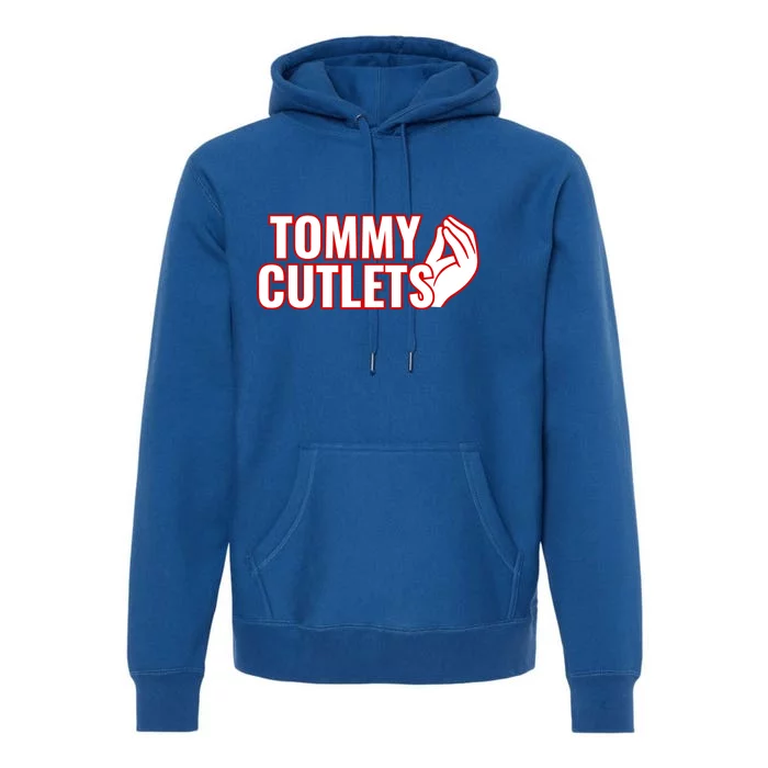 Ny Italian Hand Gesture Tommy Cutlets Football Quarterback Premium Hoodie