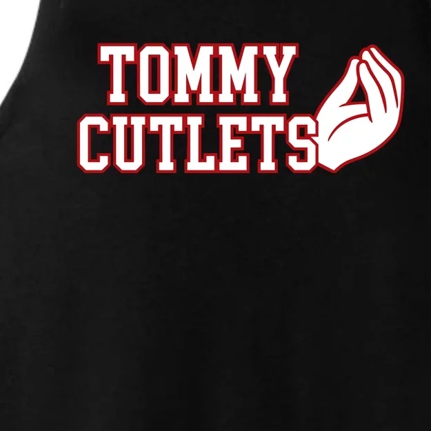 Ny Italian Hand Gesture Tommy Cutlets Football Quarterback Ladies Tri-Blend Wicking Tank