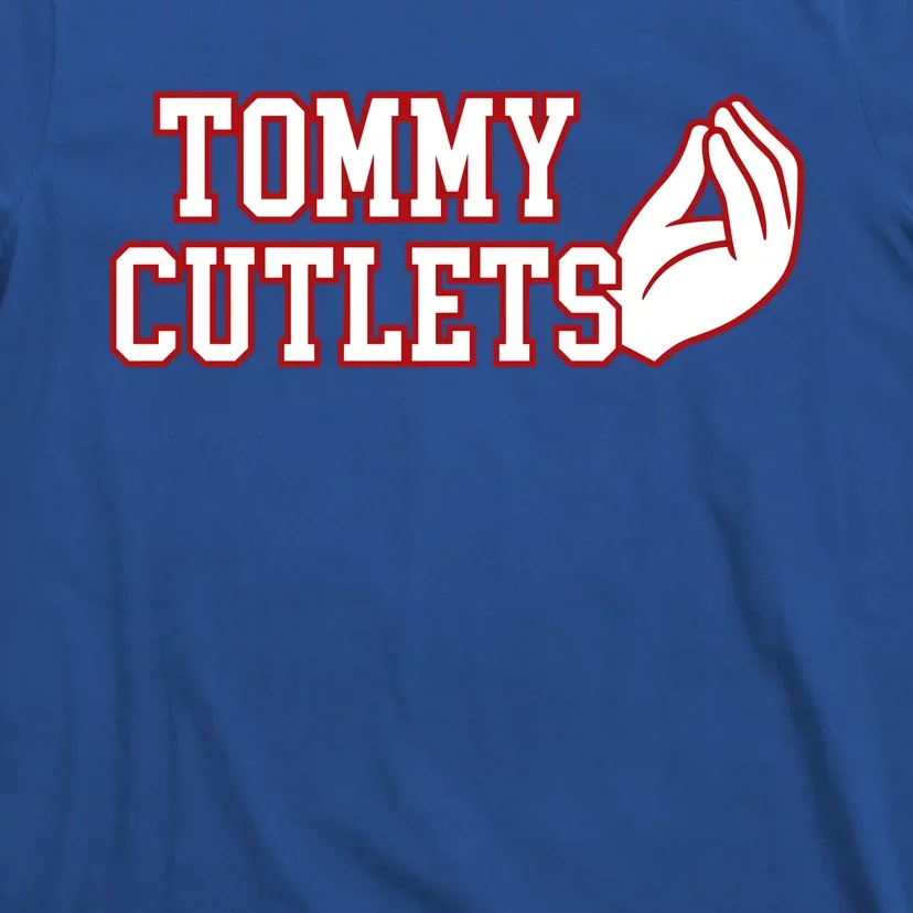 Ny Italian Hand Gesture Tommy Cutlets Football Quarterback T-Shirt